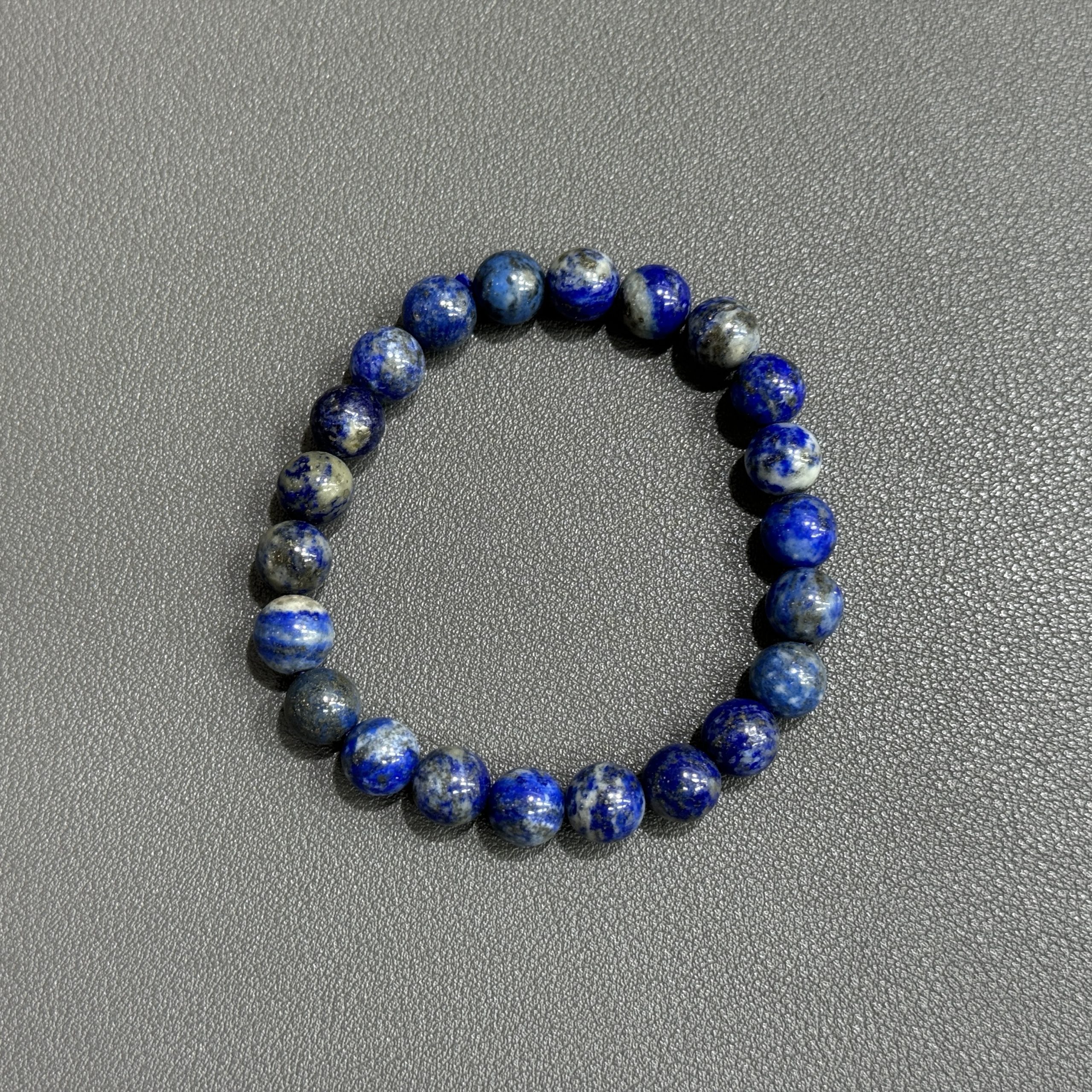 Natural lapis bracelet 8mm in size weighing approximately 20 grams - Image 2