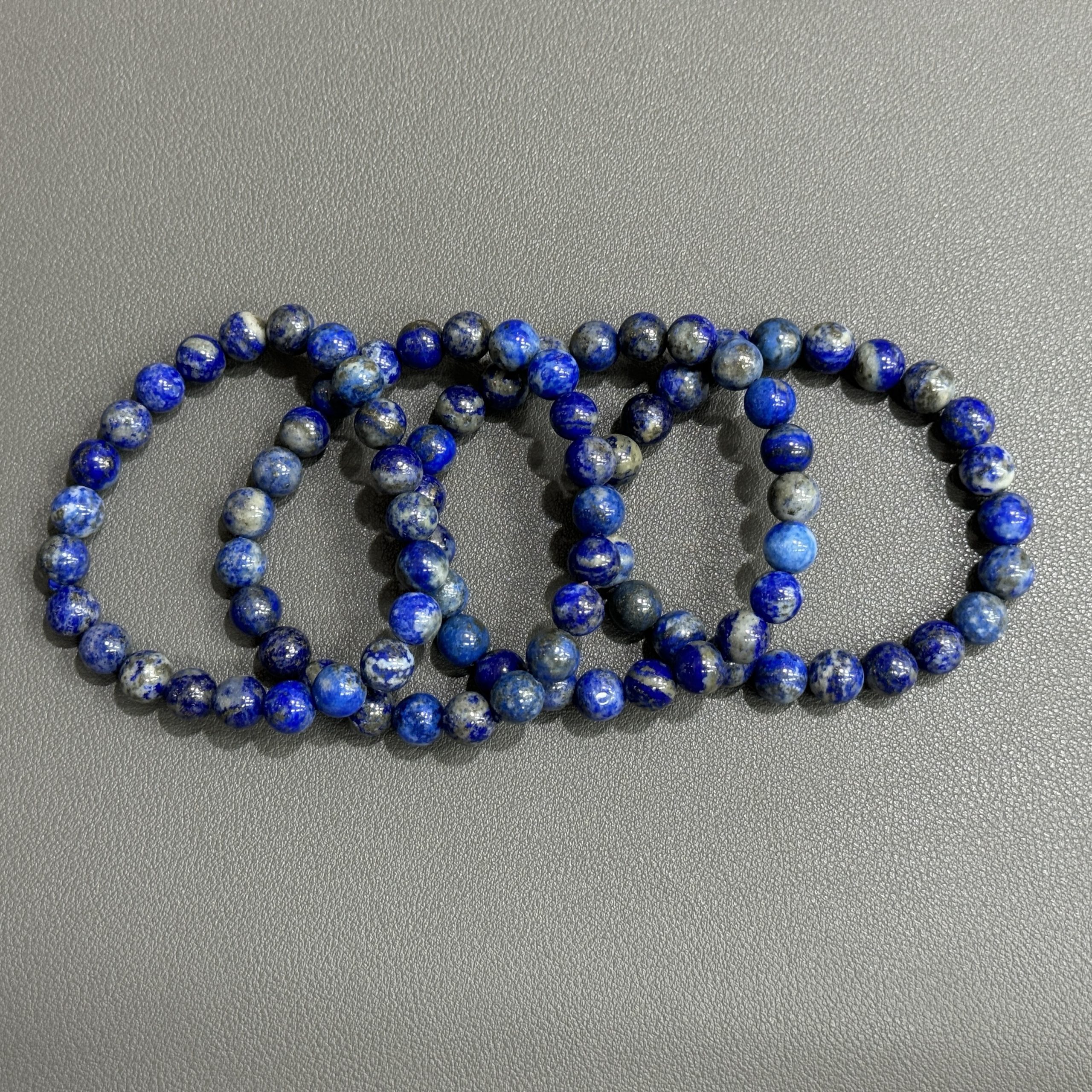 Natural lapis bracelet 8mm in size weighing approximately 20 grams - Image 4