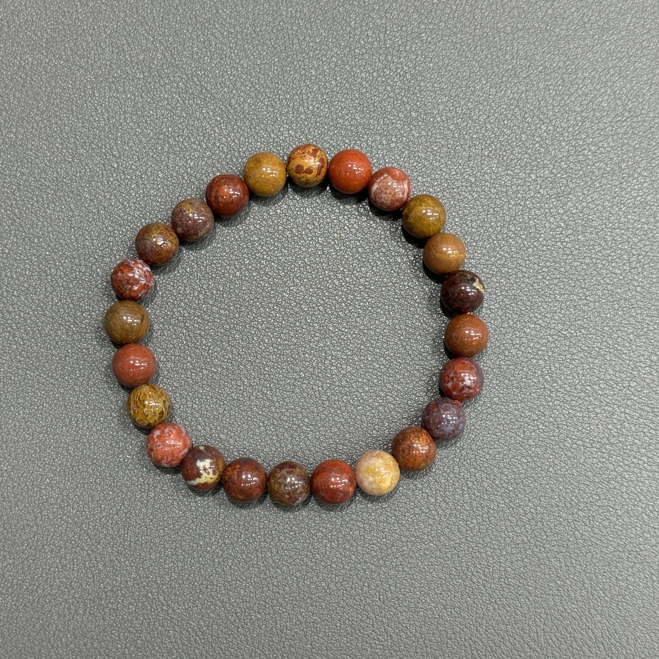 Natural ocean jasper bracelet 8mm in size weighing approximately 20 grams - Image 2