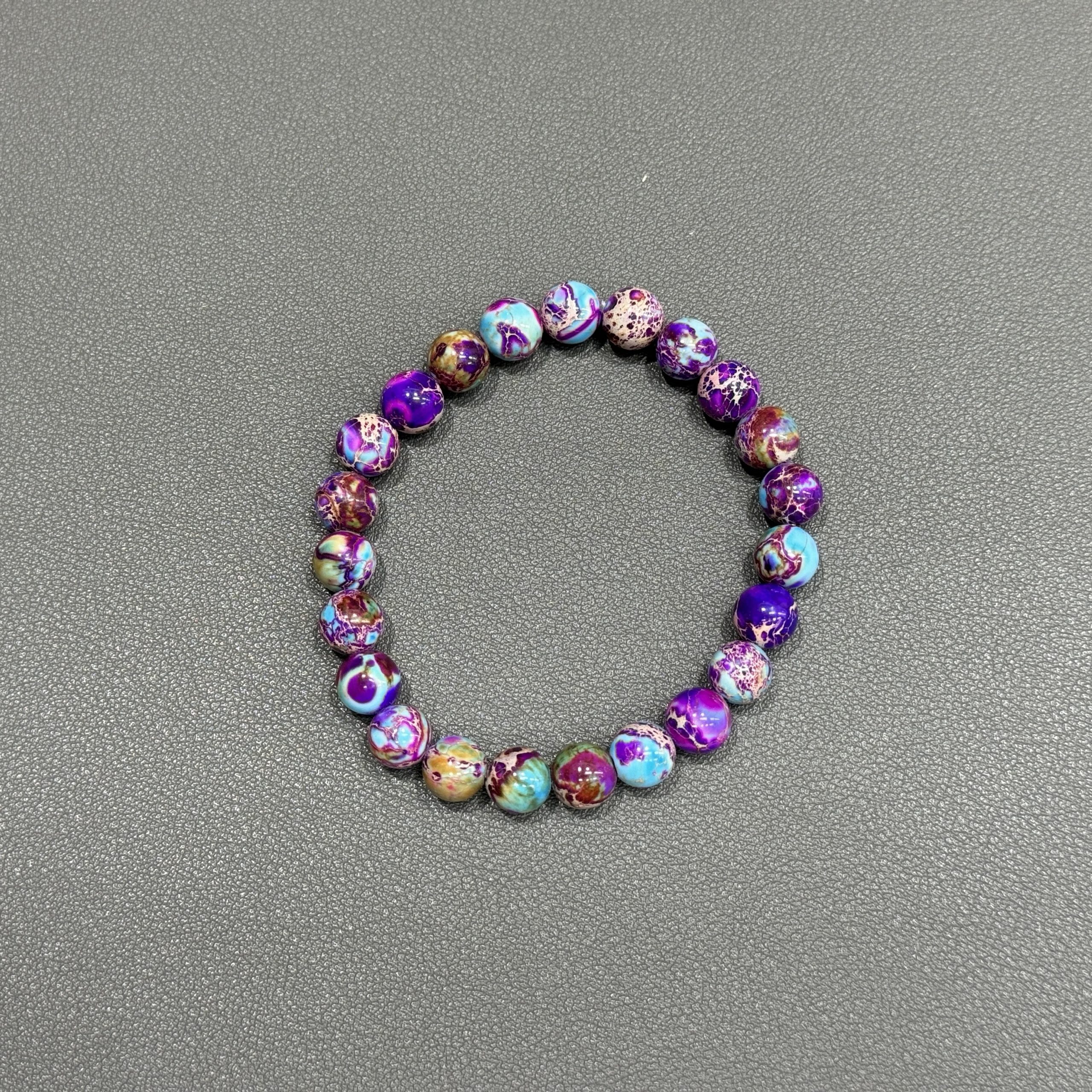 Imperial jasper bracelet 8mm in size weighing approximately 20 grams - Image 2