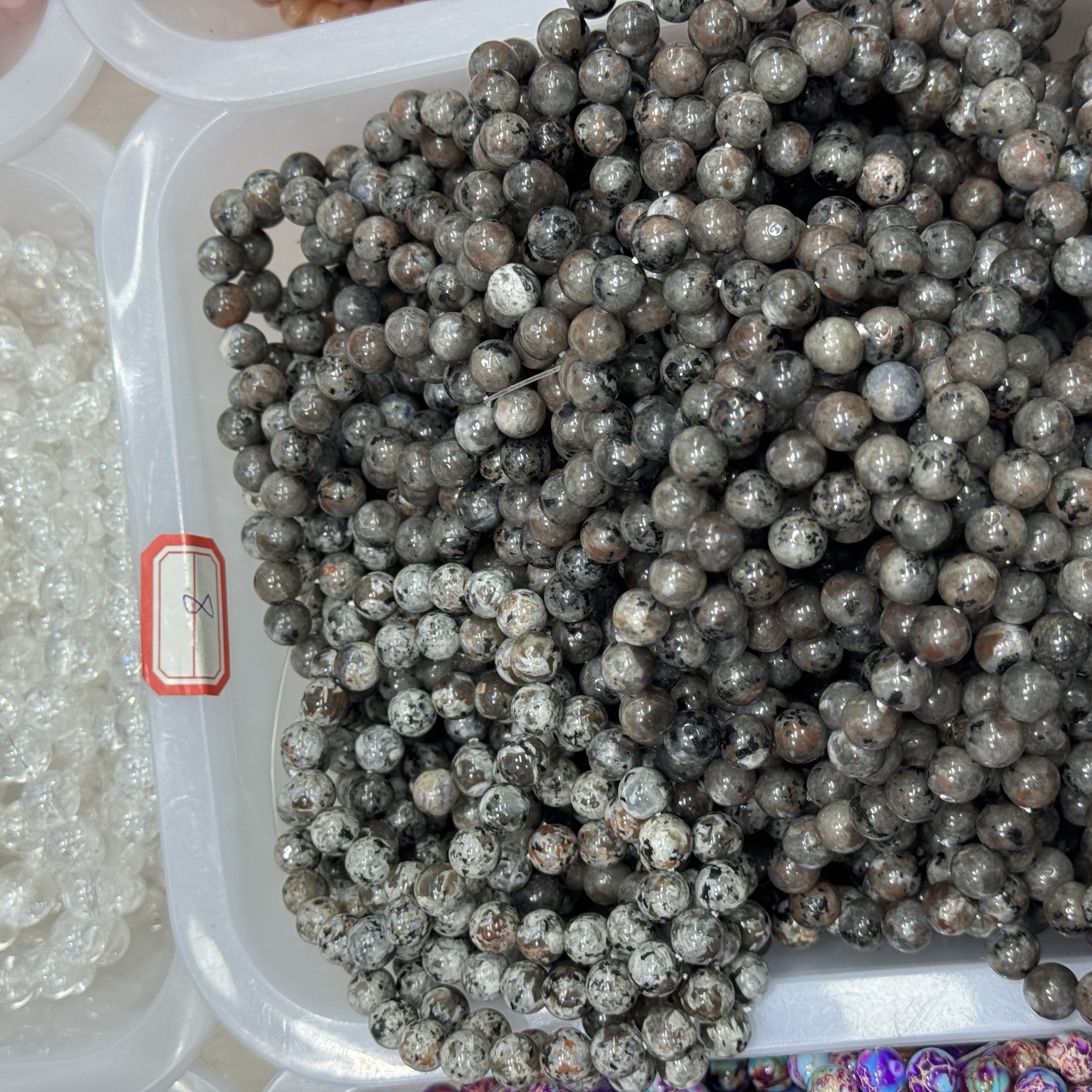 Natural yooplite bracelet 8mm in size weighing approximately 20 grams - Image 5