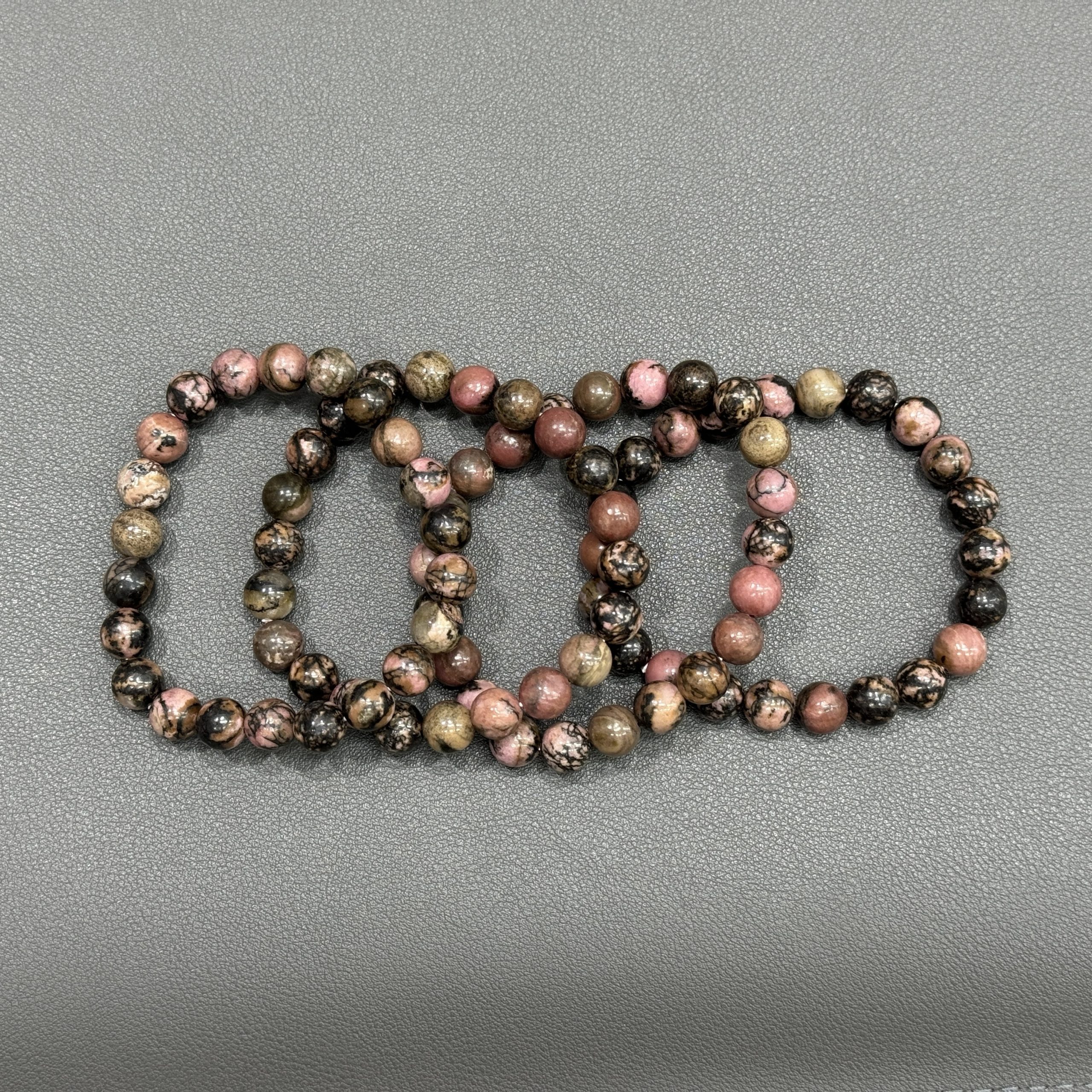 Natural Rhodnite bracelet 8mm in size weighing approximately 20 grams - Image 3