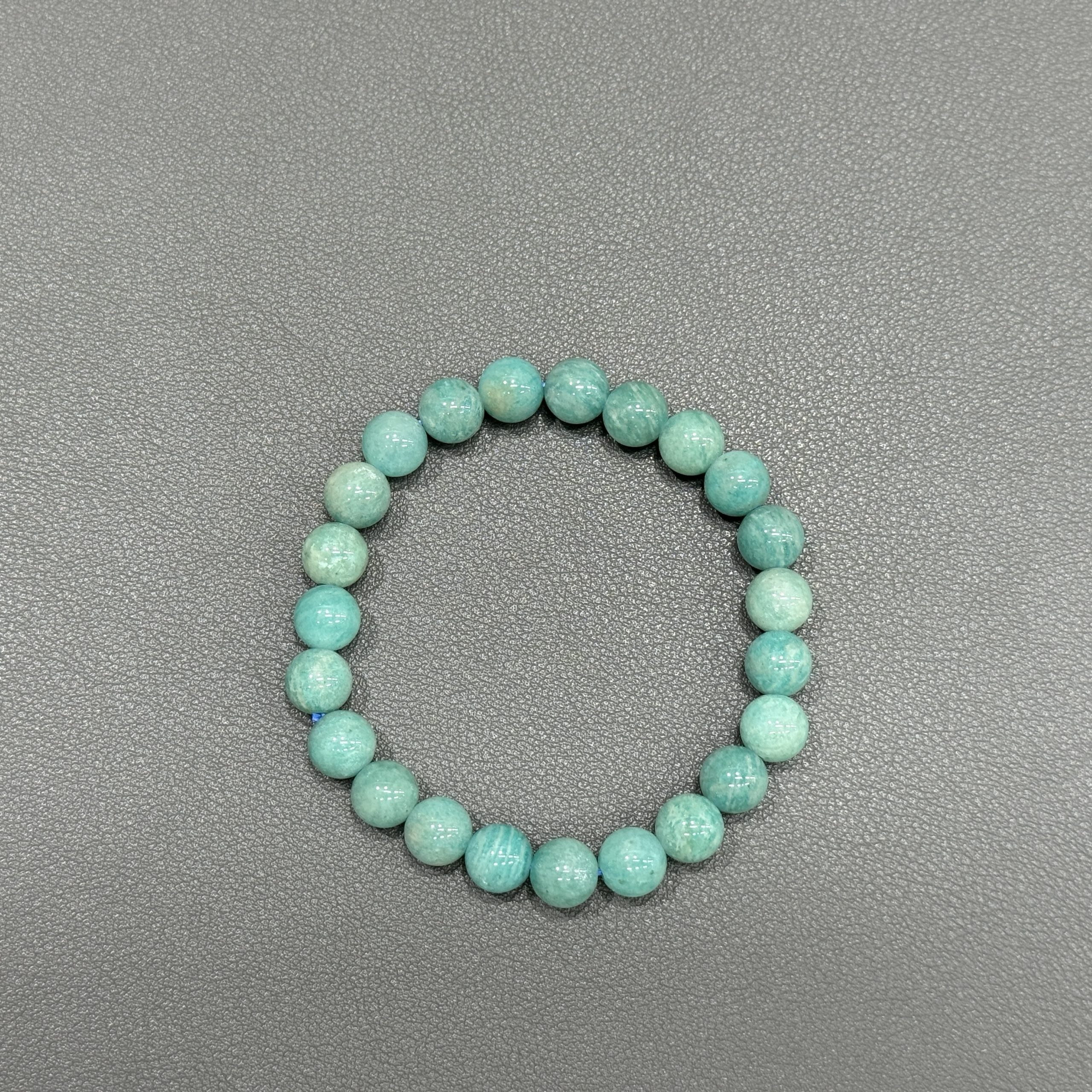 Natural amazonite bracelet 8mm in size weighing approximately 20 grams - Image 2