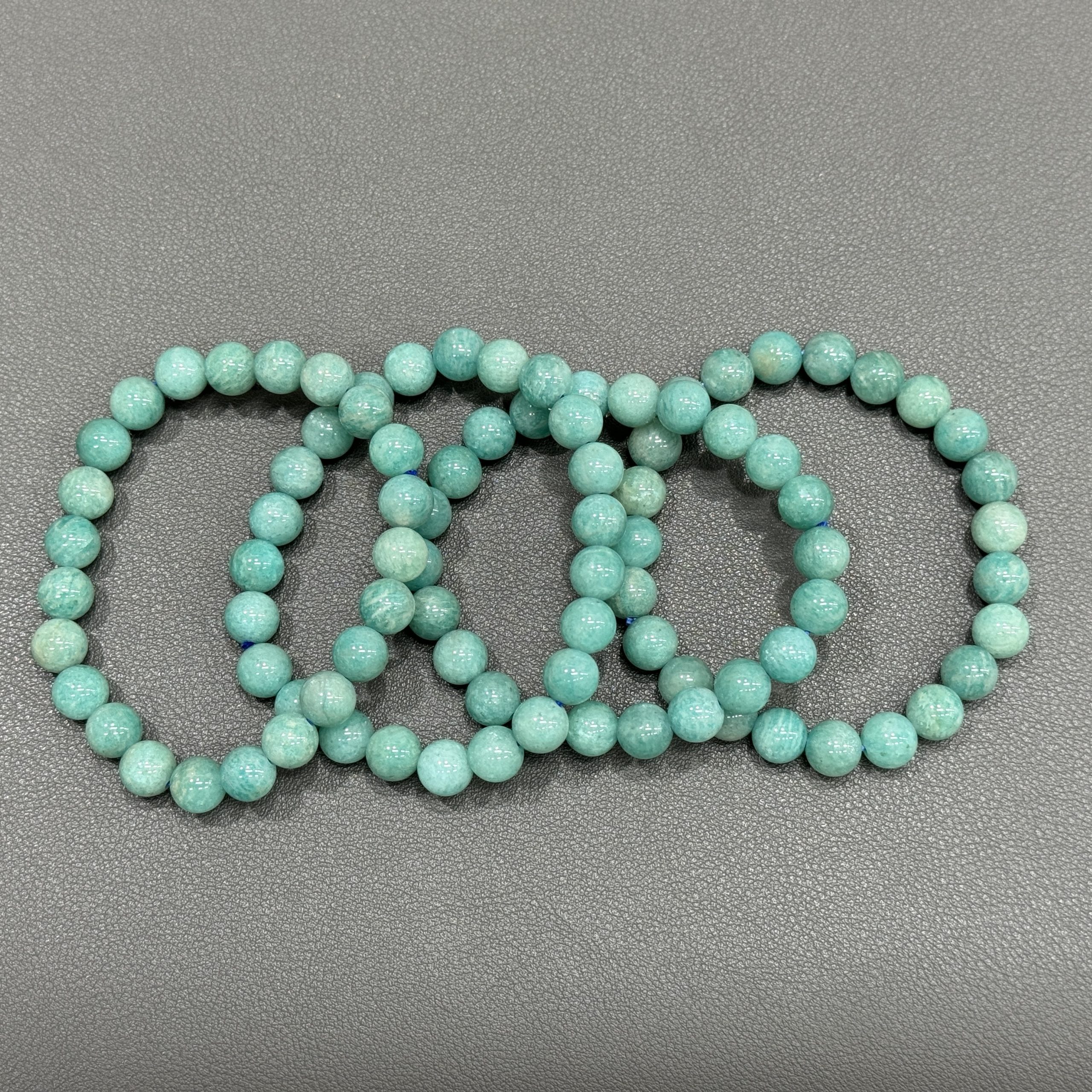 Natural amazonite bracelet 8mm in size weighing approximately 20 grams - Image 4