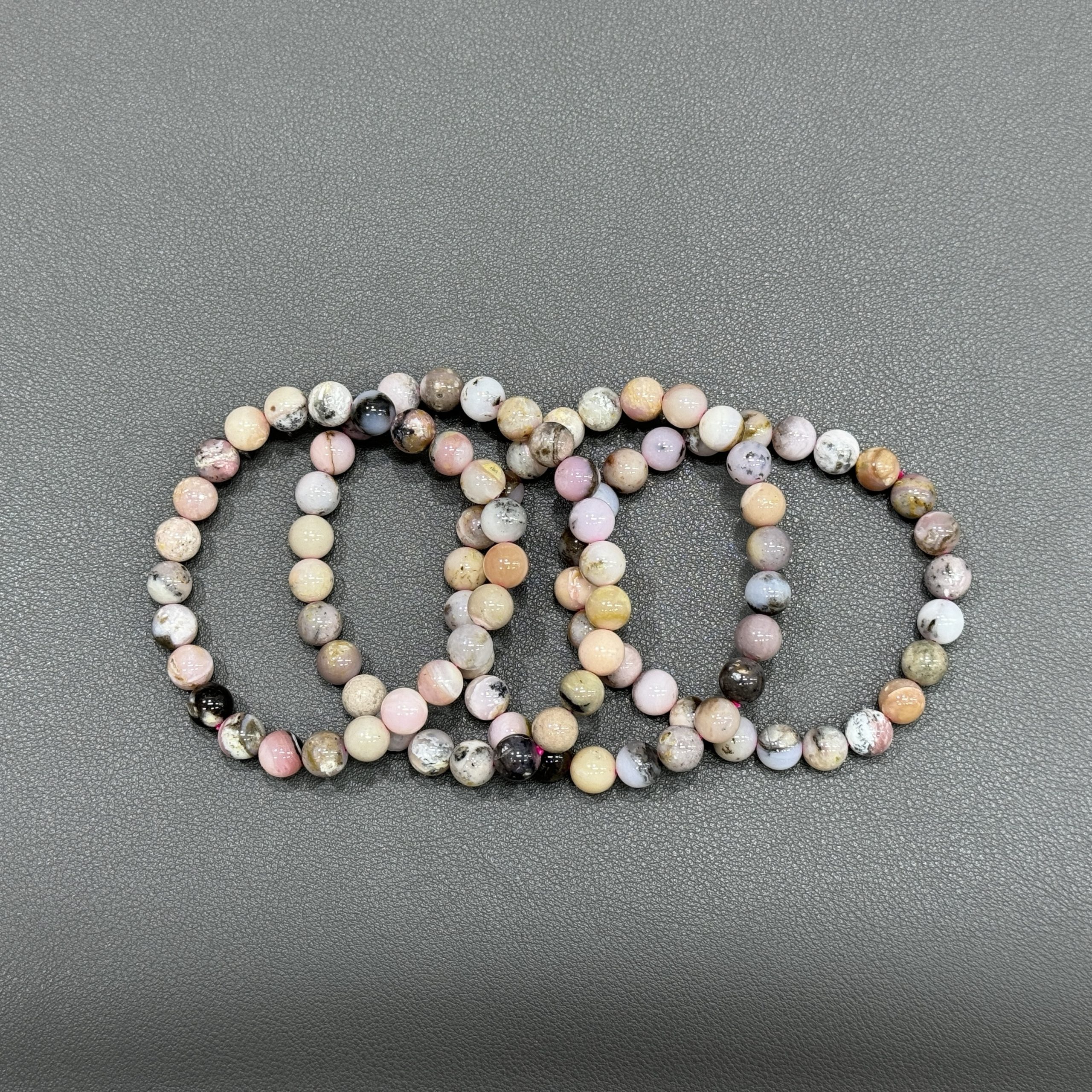 Natural pink opal bracelet 8mm in size weighing approximately 20 grams - Image 4