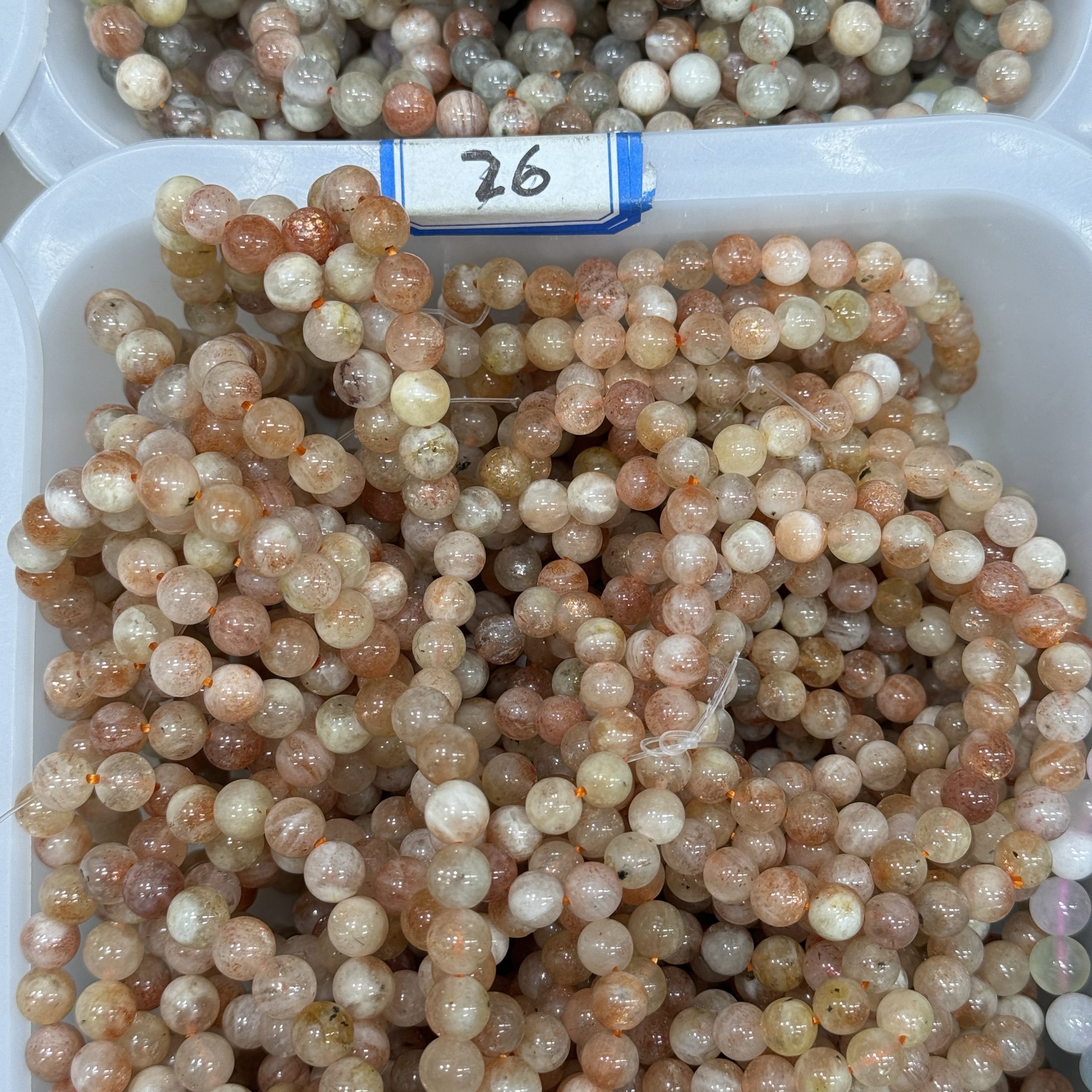 Natural sunstone bracelet 8mm in size weighing approximately 20 grams - Image 5