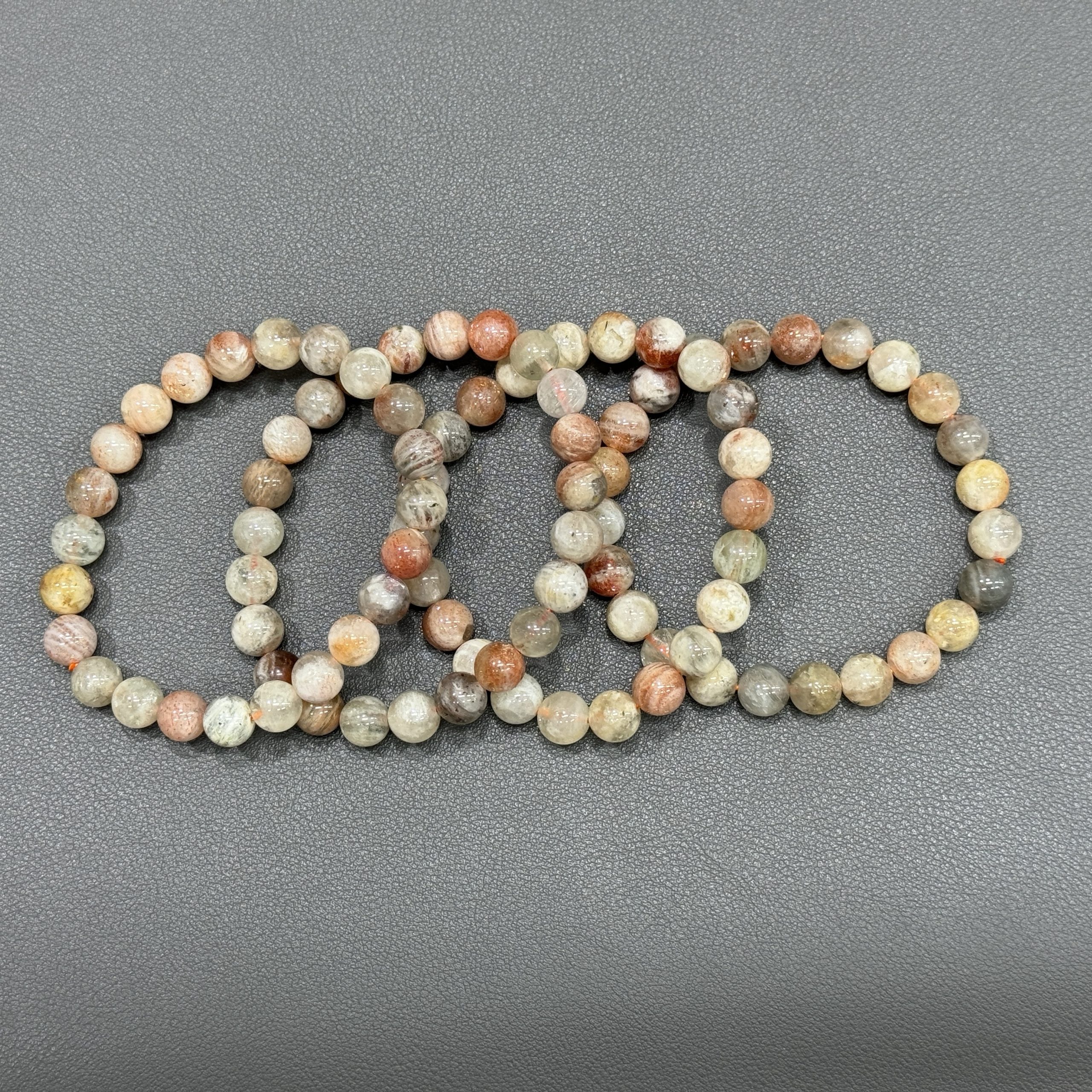 Natural sunstone bracelet 8mm in size weighing approximately 20 grams - Image 4