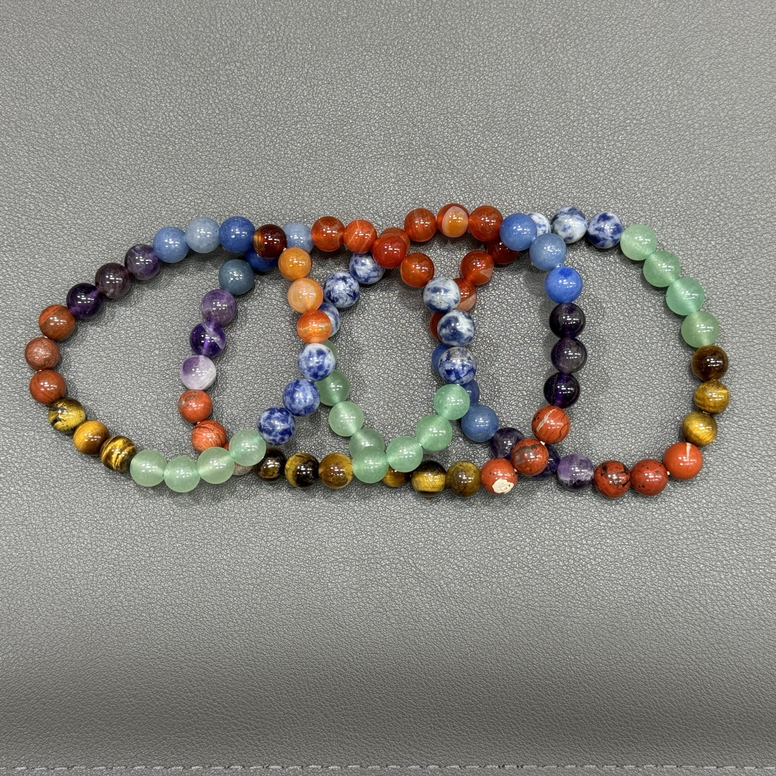Natural crystals chakras bracelet 8mm in size weighing approximately 20 grams - Image 4