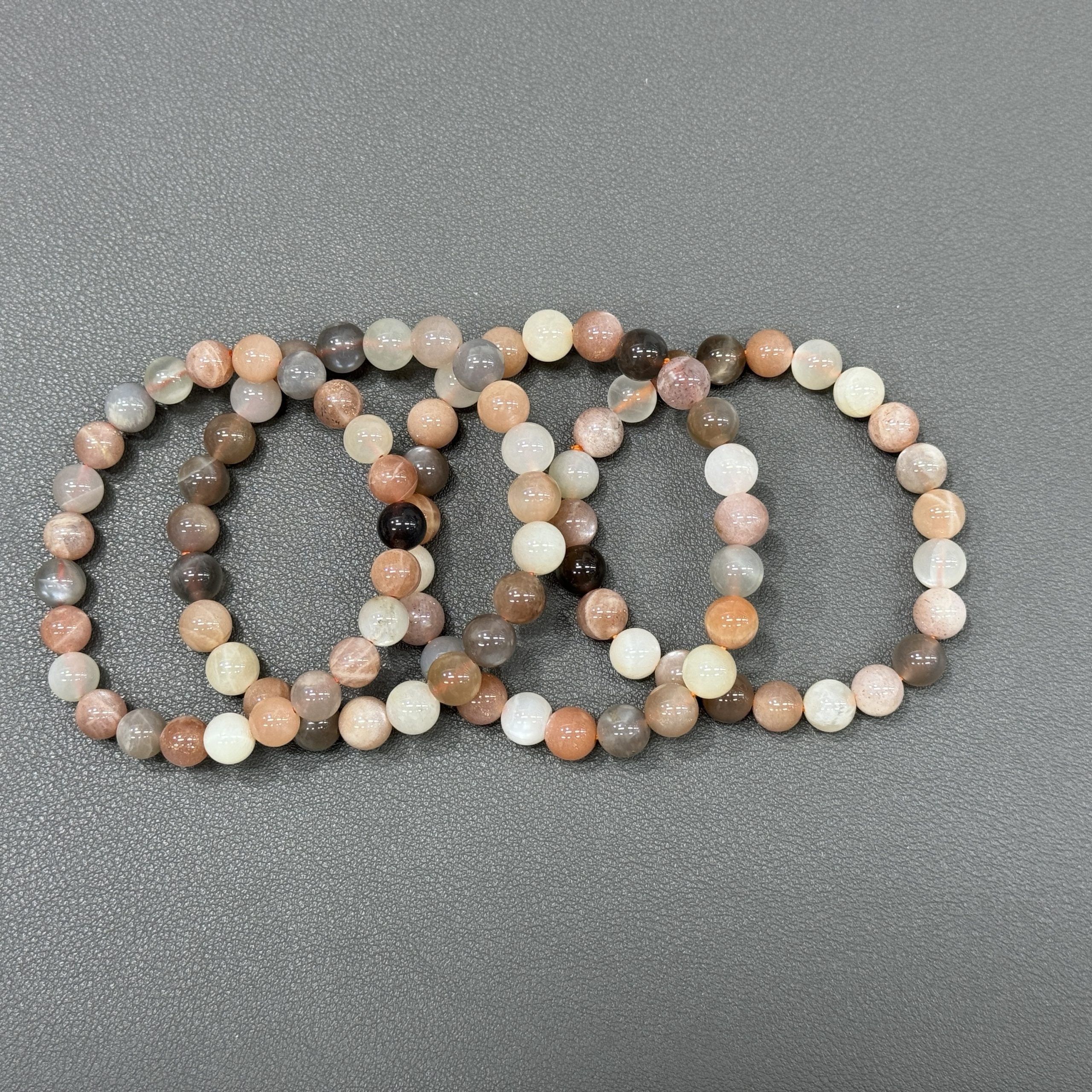 Natural moonstone bracelet 8mm in size weighing approximately 20 grams - Image 4