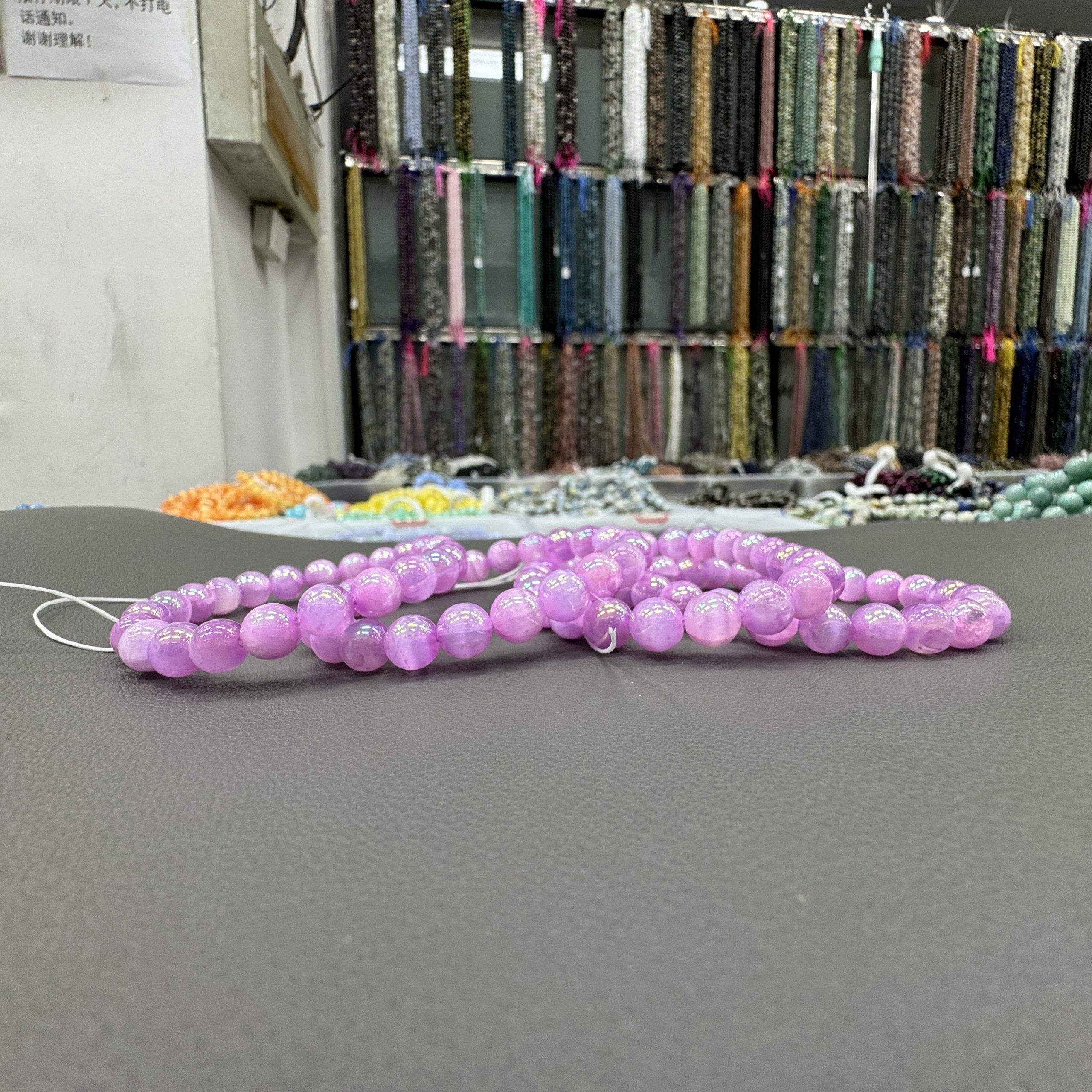 Purple cat’s eyes bracelet 8mm in size weighing approximately 20 grams - Image 3