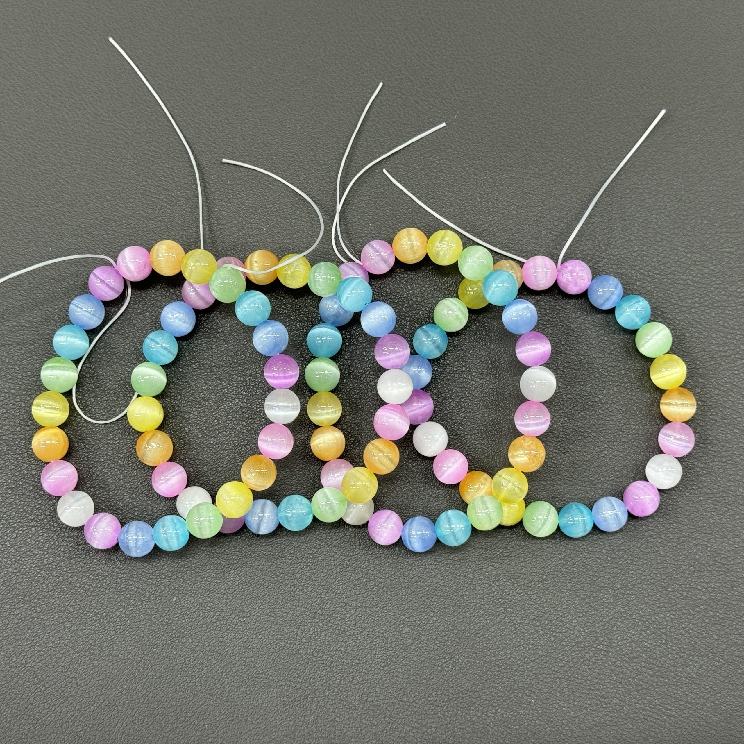 Cats eyes bracelet 8mm in size weighing approximately 20 grams - Image 4