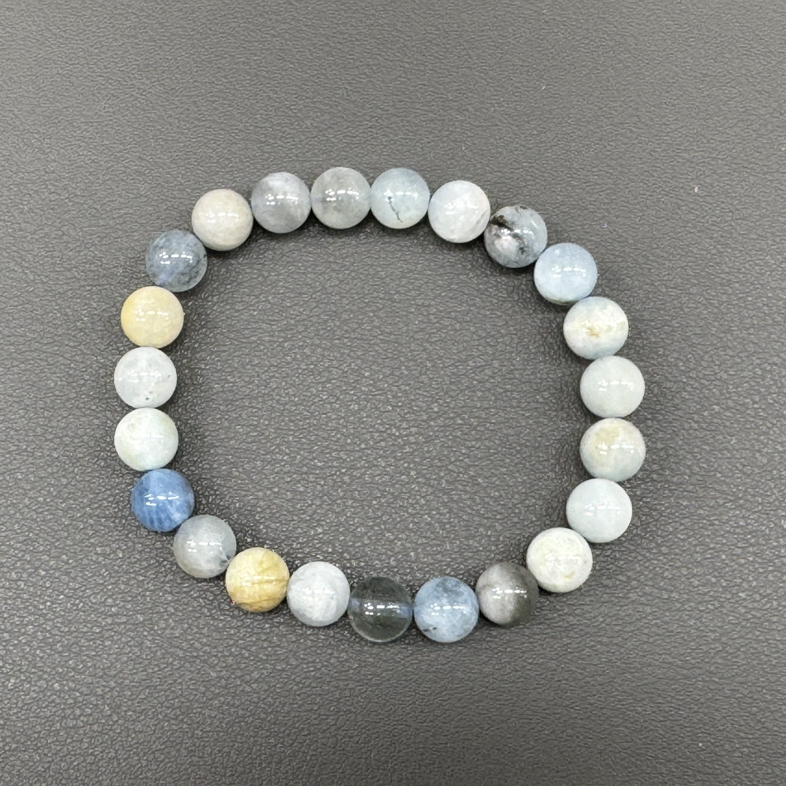 Natural aquamarine bracelet 8mm in size weighing approximately 20 grams - Image 2