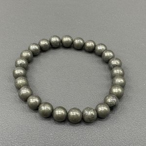 Natural Chalcopyrite bracelet 8mm in size weighing approximately 20 grams