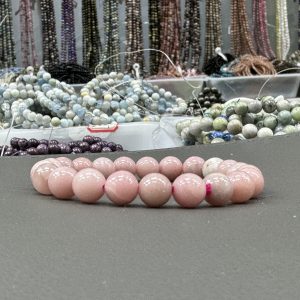 Natural pink opal bracelet 8mm in size weighing approximately 20 grams